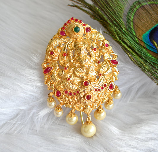Gold Tone Kemp-green Lakshmi Hair Jewel-dj09688