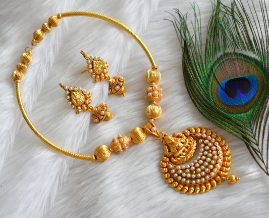 Antique pearl bali Lakshmi Hasli necklace set dj-04202