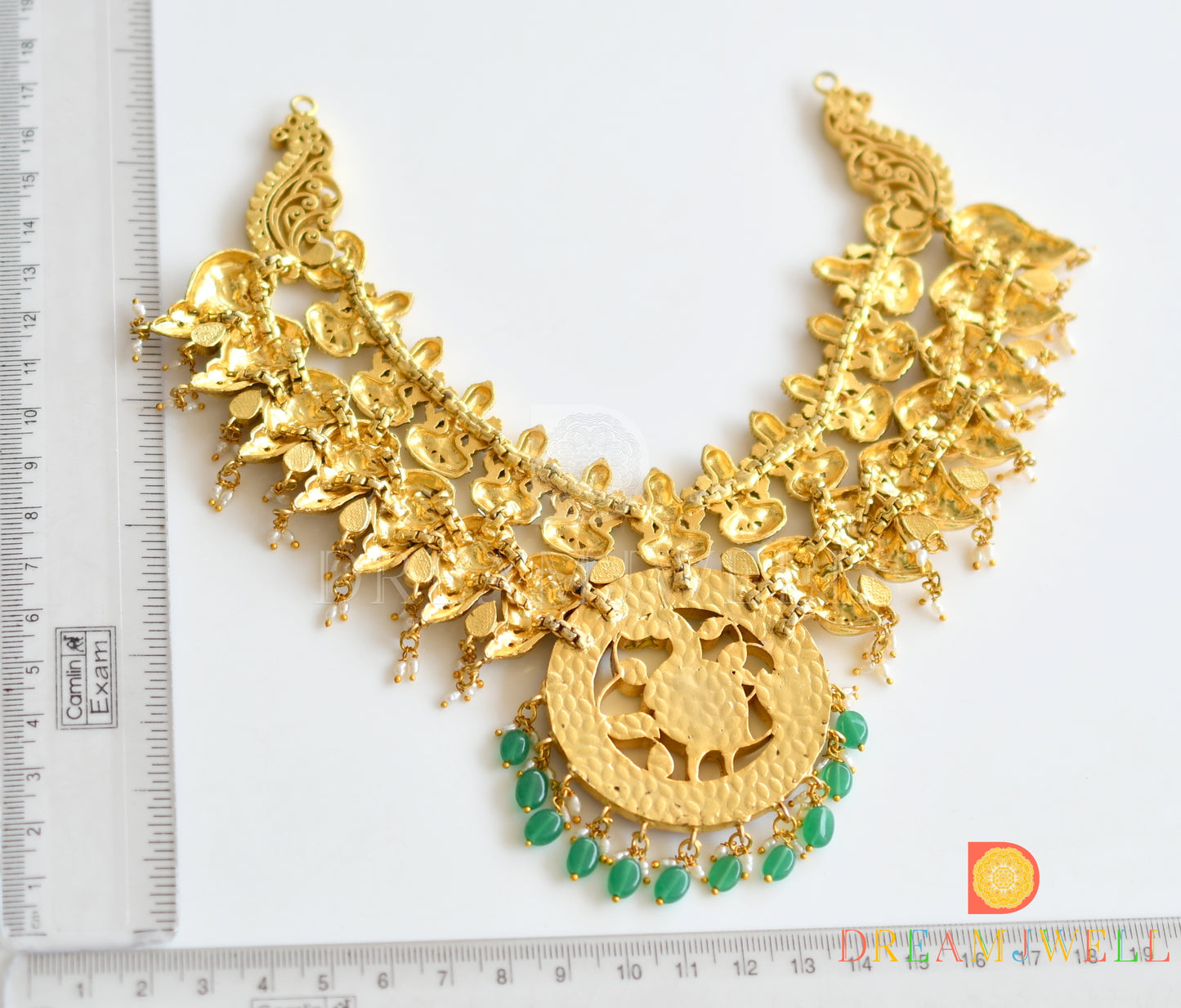 Antique Kundan Jadau Lakshmi-Peacock Designer Necklace Set dj-33925