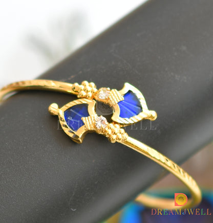Gold tone Palakka blue Kerala style Bracelet(2.4) dj-36419