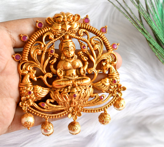 Matte Finish Ruby Big Lakshmi Hair Jewel - DJ10079