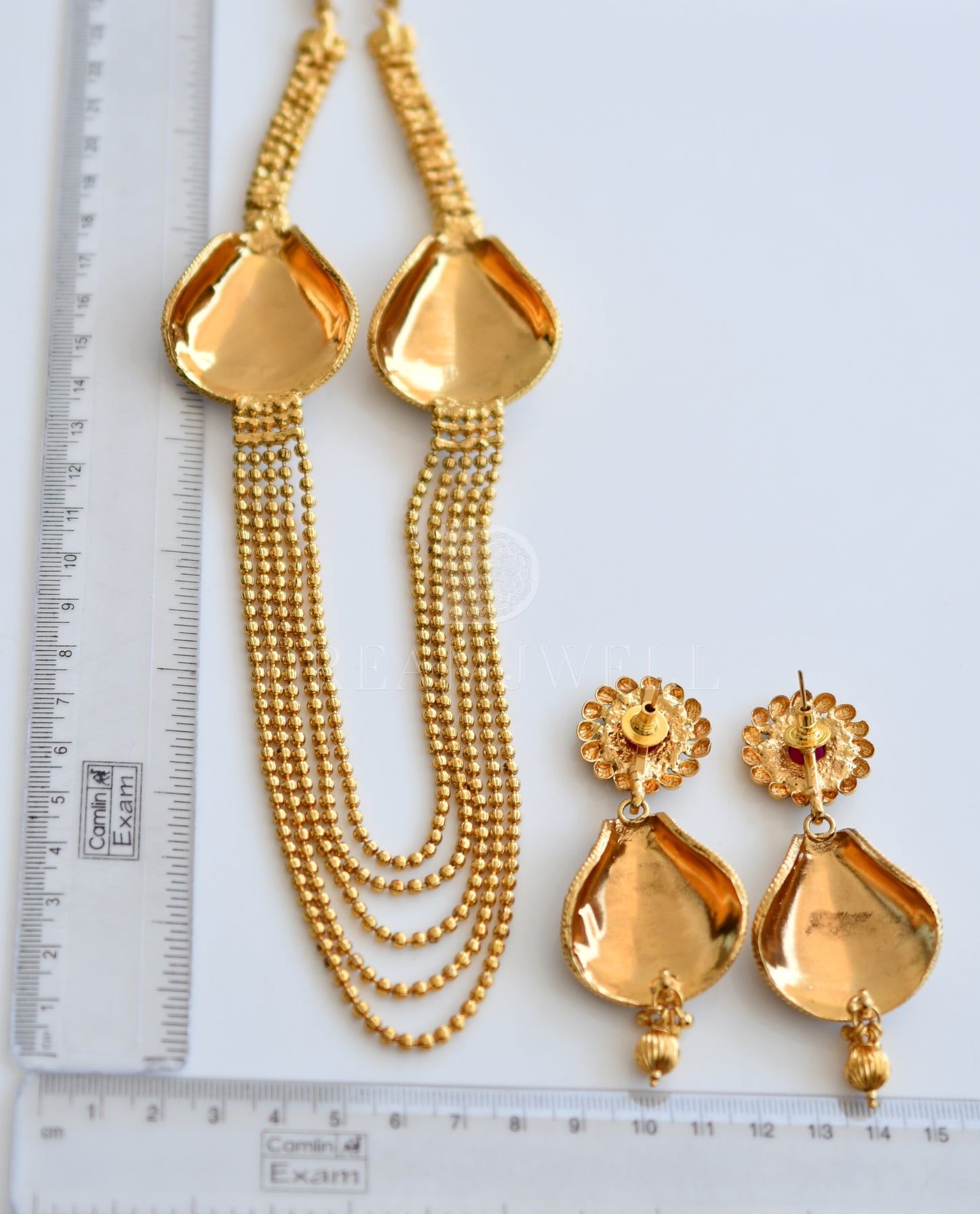 Antique kemp-green designer mugappu set dj-30060