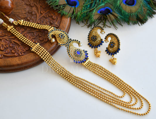 Antique blue mango designer mugappu set dj-30066