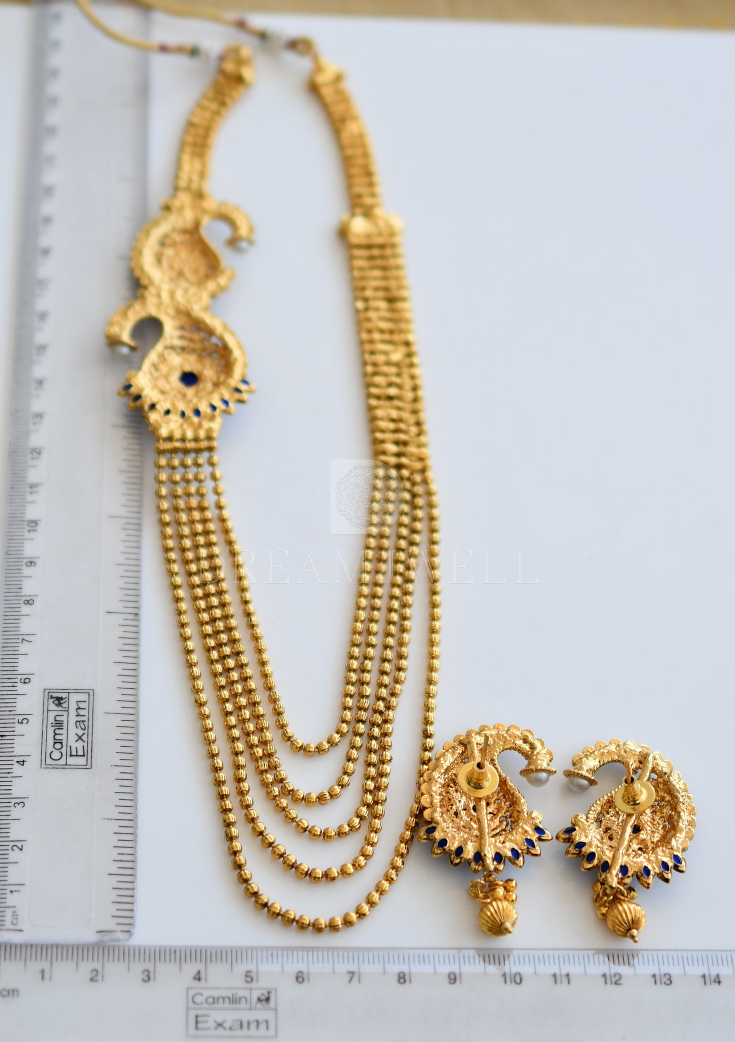 Antique blue mango designer mugappu set dj-30066