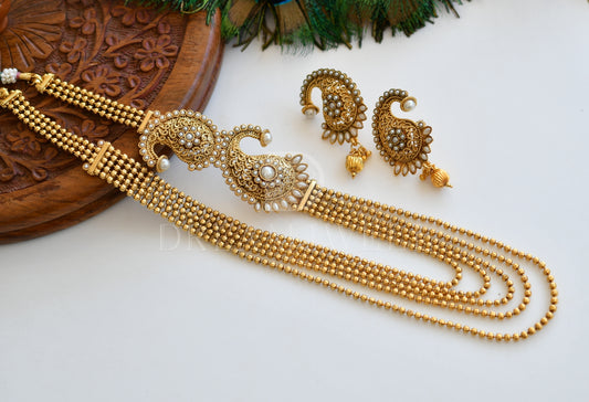 Antique pearl mango designer mugappu set dj-30064