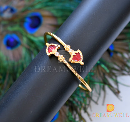 Gold tone Palakka Red Kerala style Bracelet(2.4) dj-36421