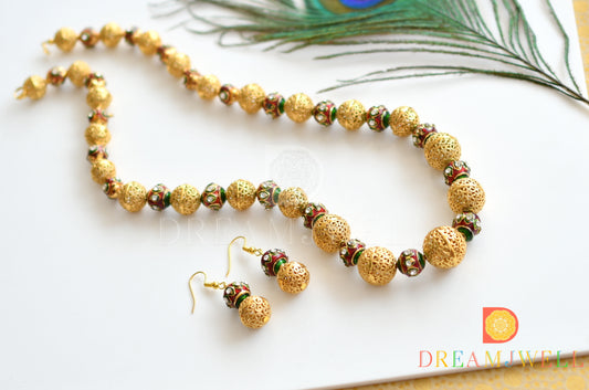 Antique Handmade Meenakari Necklace Set dj-05787