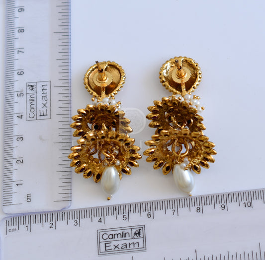 Antique black-pearl designer step Jhumkka dj-04768