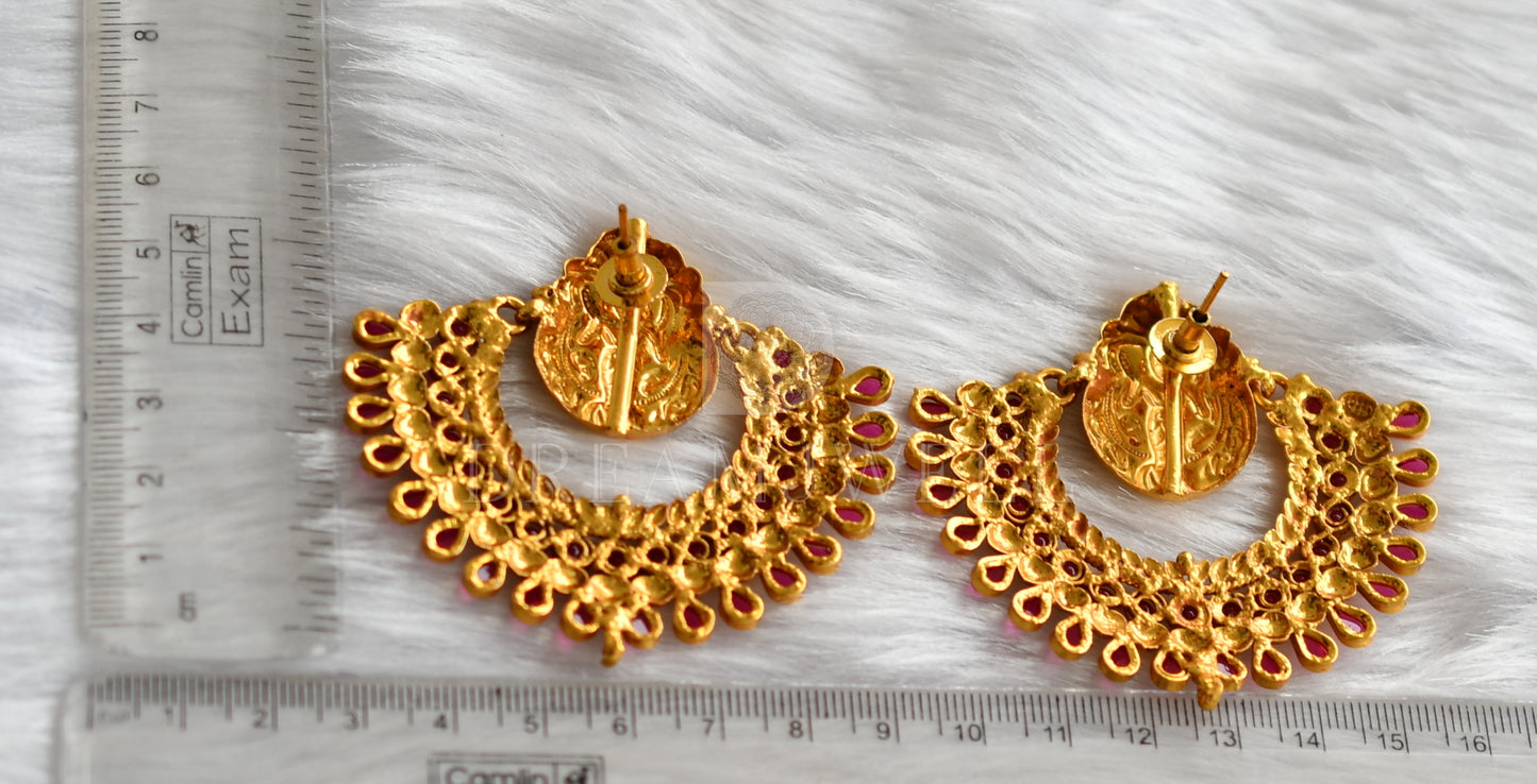 Antique gold tone Kemp Bali Lakshmi Earrings dj-16550