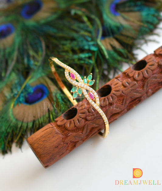 Gold tone Cz Multi Lock Type Bracelet dj-17754