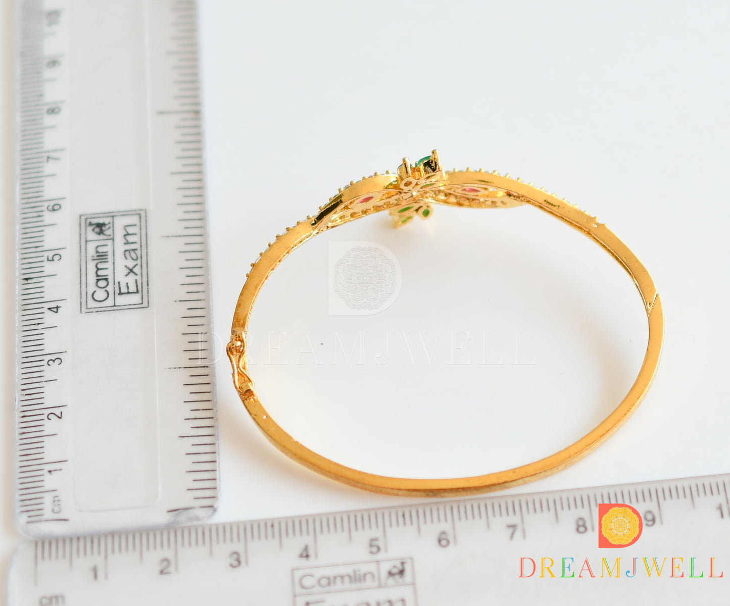 Gold tone Cz Multi Lock Type Bracelet dj-17754