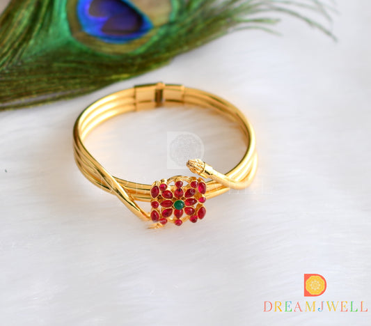 Gold tone kemp-green open type Bracelet dj-02601