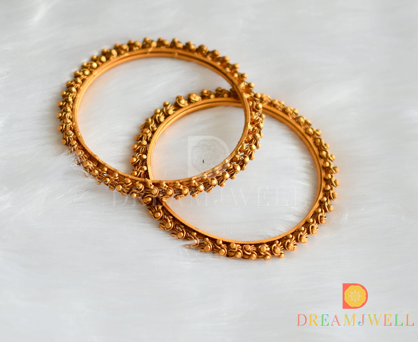 Matte finish set of 2 Bangles(2.4) dj-21551