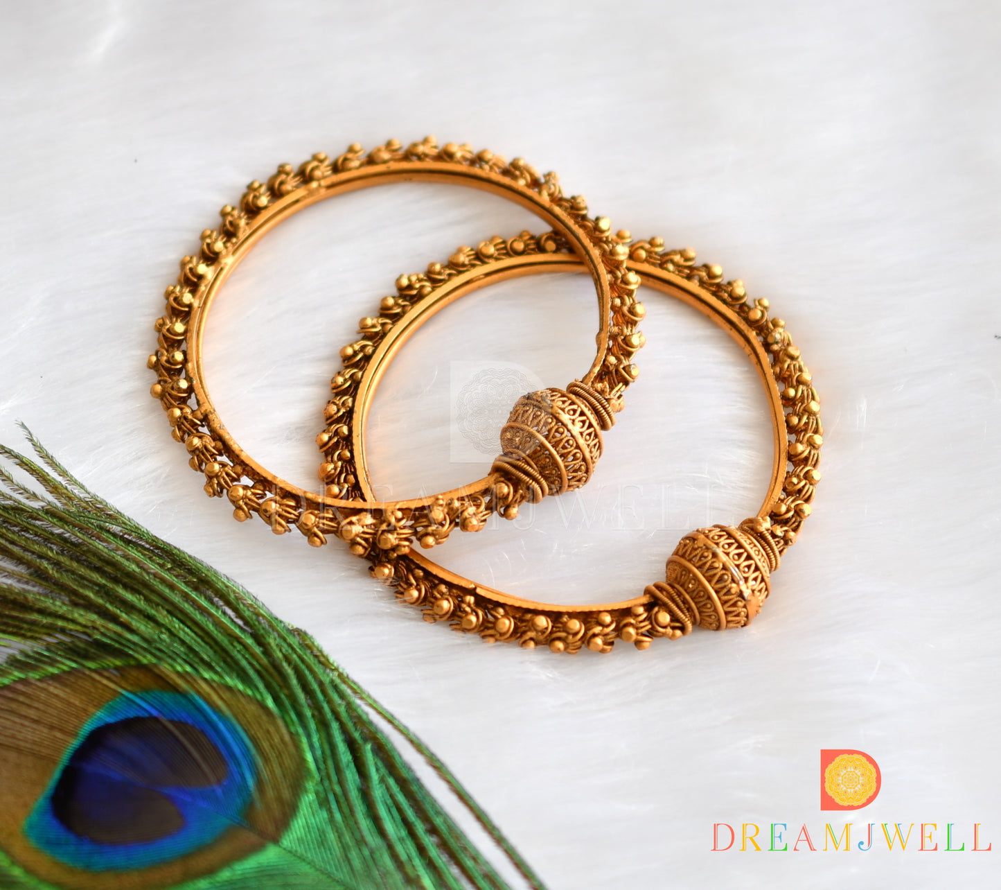 Matte finish set of 2 Bangles (2.6) dj-21555