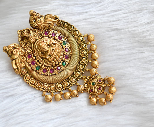 Antique kemp-green Lakshmi peacock hair jewel dj-39611