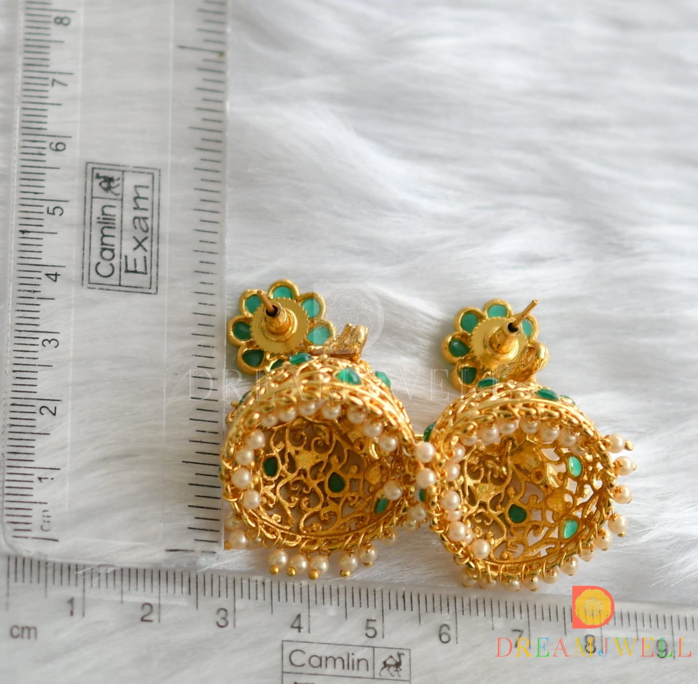 Antique green Elephant jhumkka dj-17696