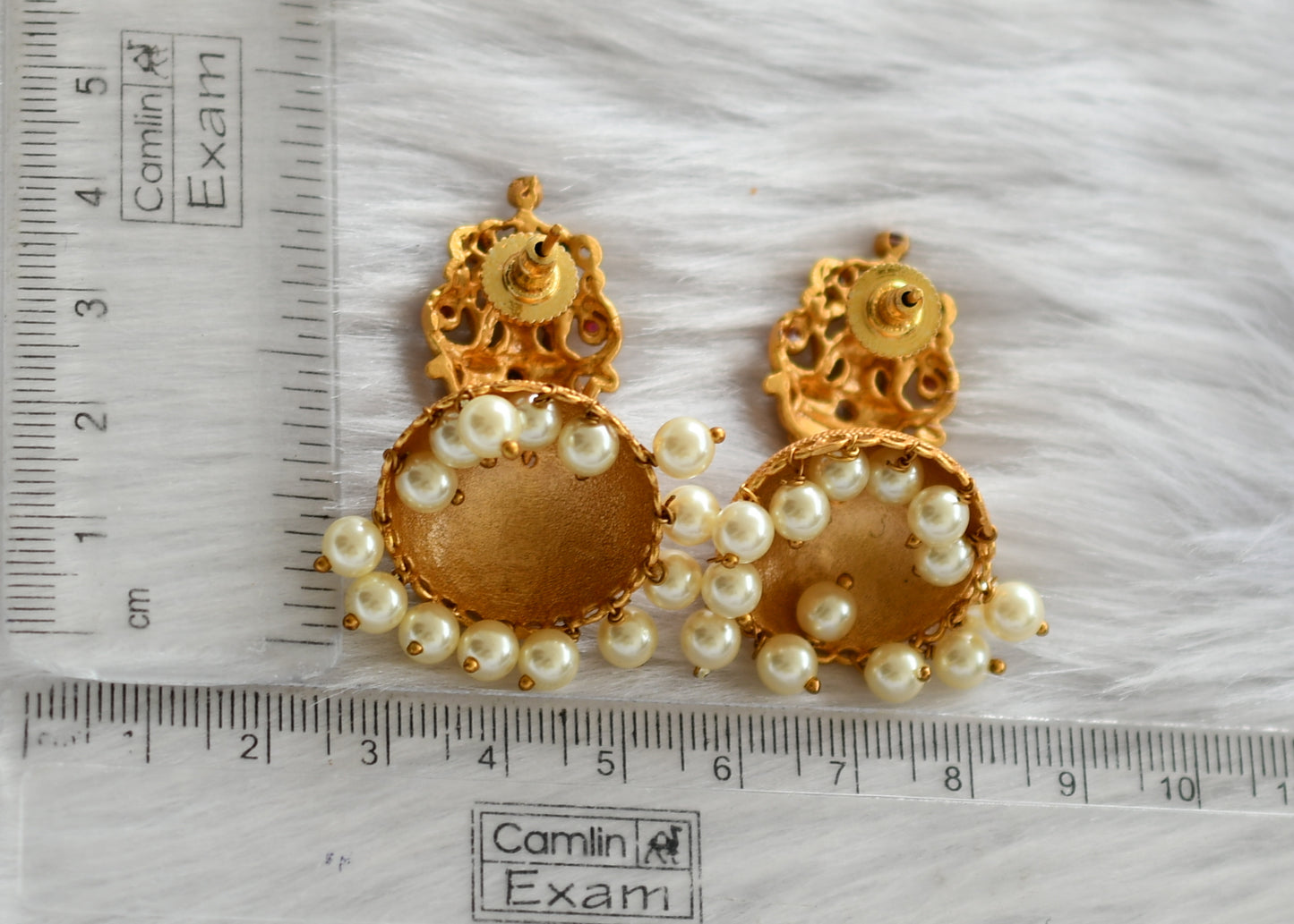 Matte finish kemp-blue Lakshmi jhumkka dj-02569