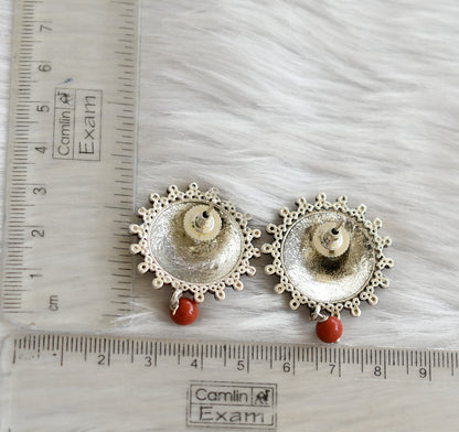 Silver tone stud earrings dj-39619