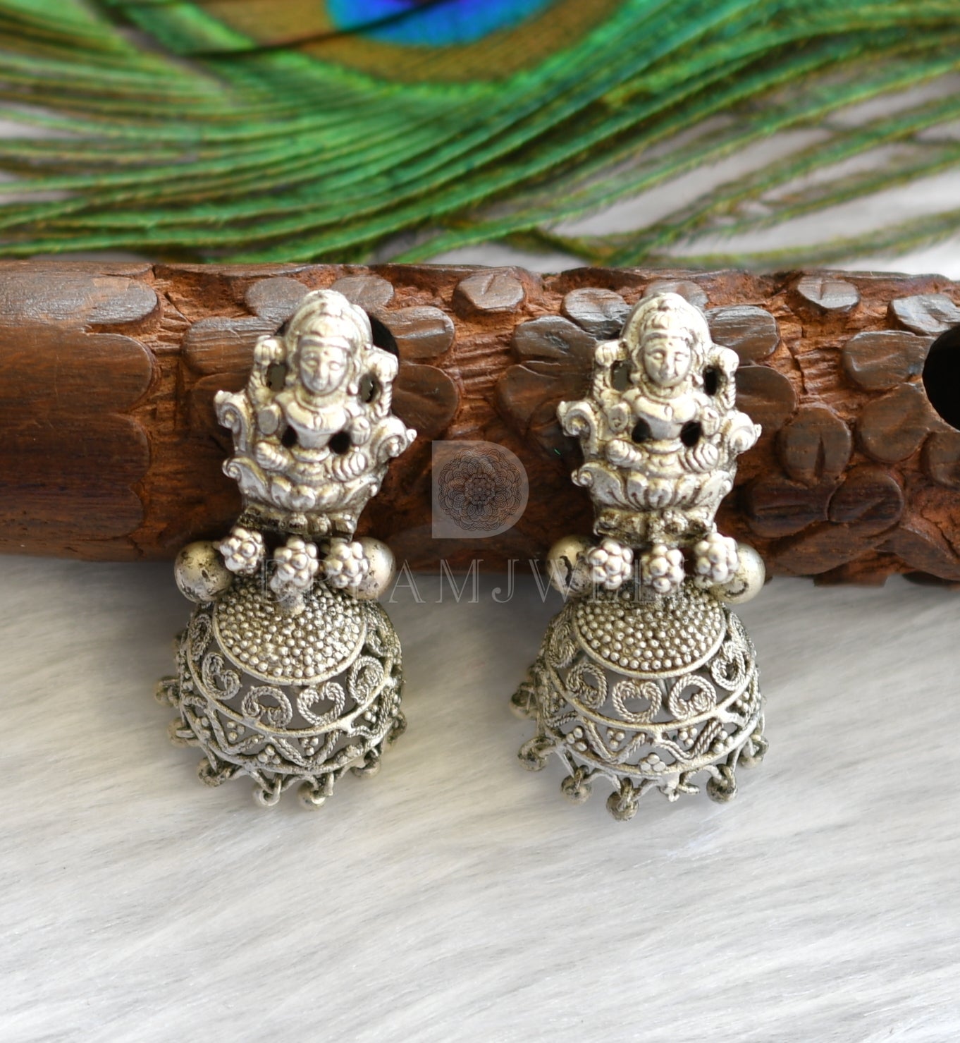 Silver Tone Ruby Lakshmi Haar Set dj-13873