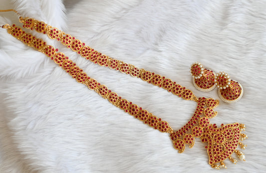 Antique gold tone kemp mango long haar set dj-02232