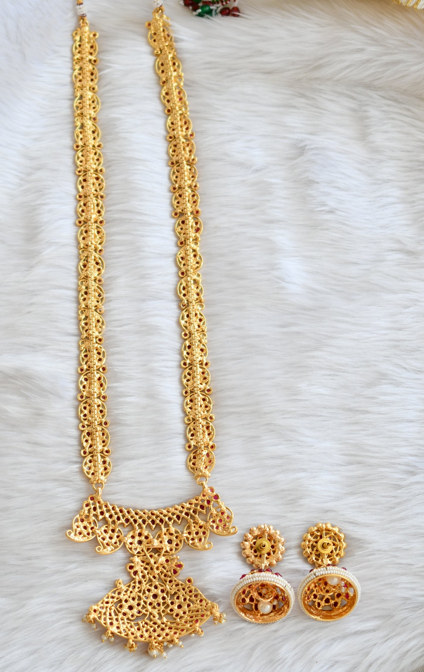 Antique gold tone kemp mango long haar set dj-02232