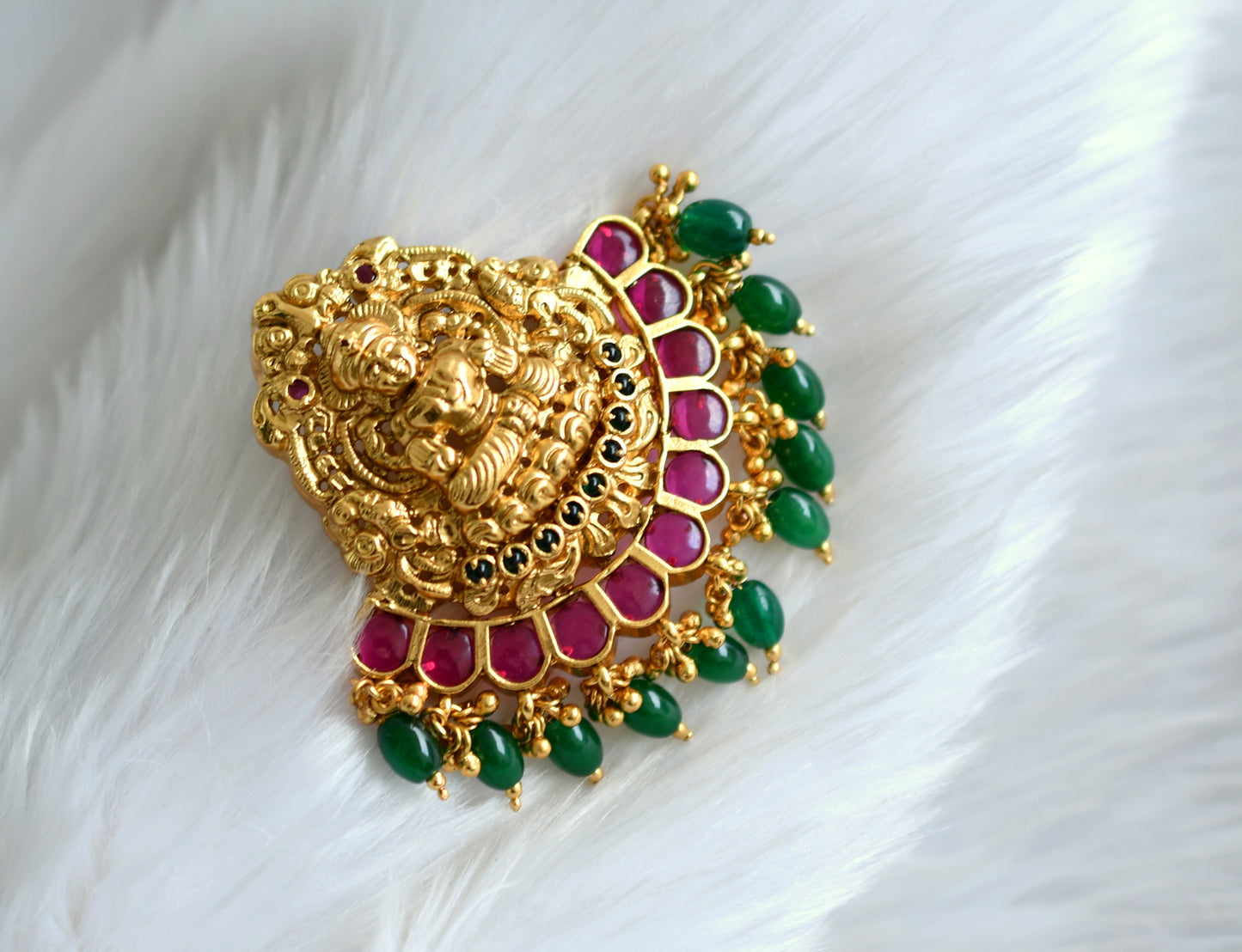 Matte finish kemp-green Lakshmi hair Jewel(Rakodi) dj-39610