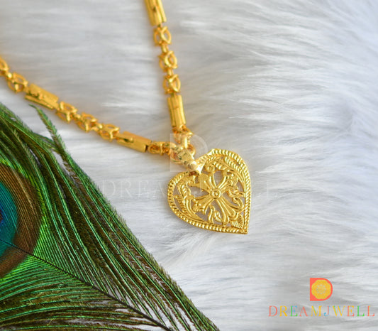 Gold tone heart shape cross mangalyam dj-38125