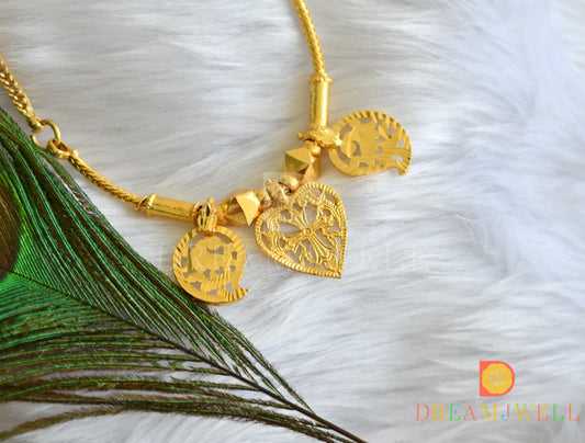 Gold tone mango-heart shape Cross mangalyam dj-38126