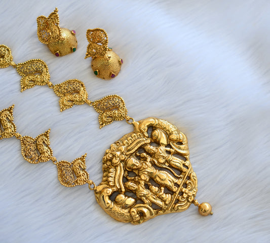Antique gold tone Ram parivar nakshi haar set dj-35025