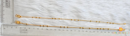 Gold tone pair of Anklets dj-37434