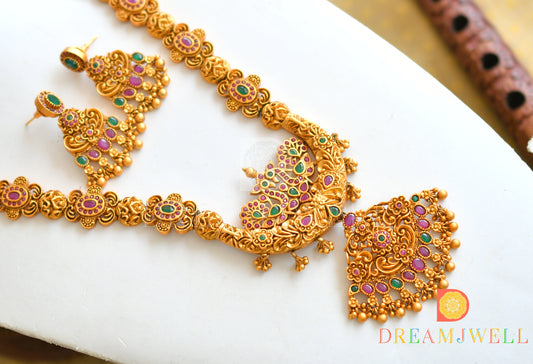 Matte Finish Ruby-emerald Designer Short Haar Set dj-21852