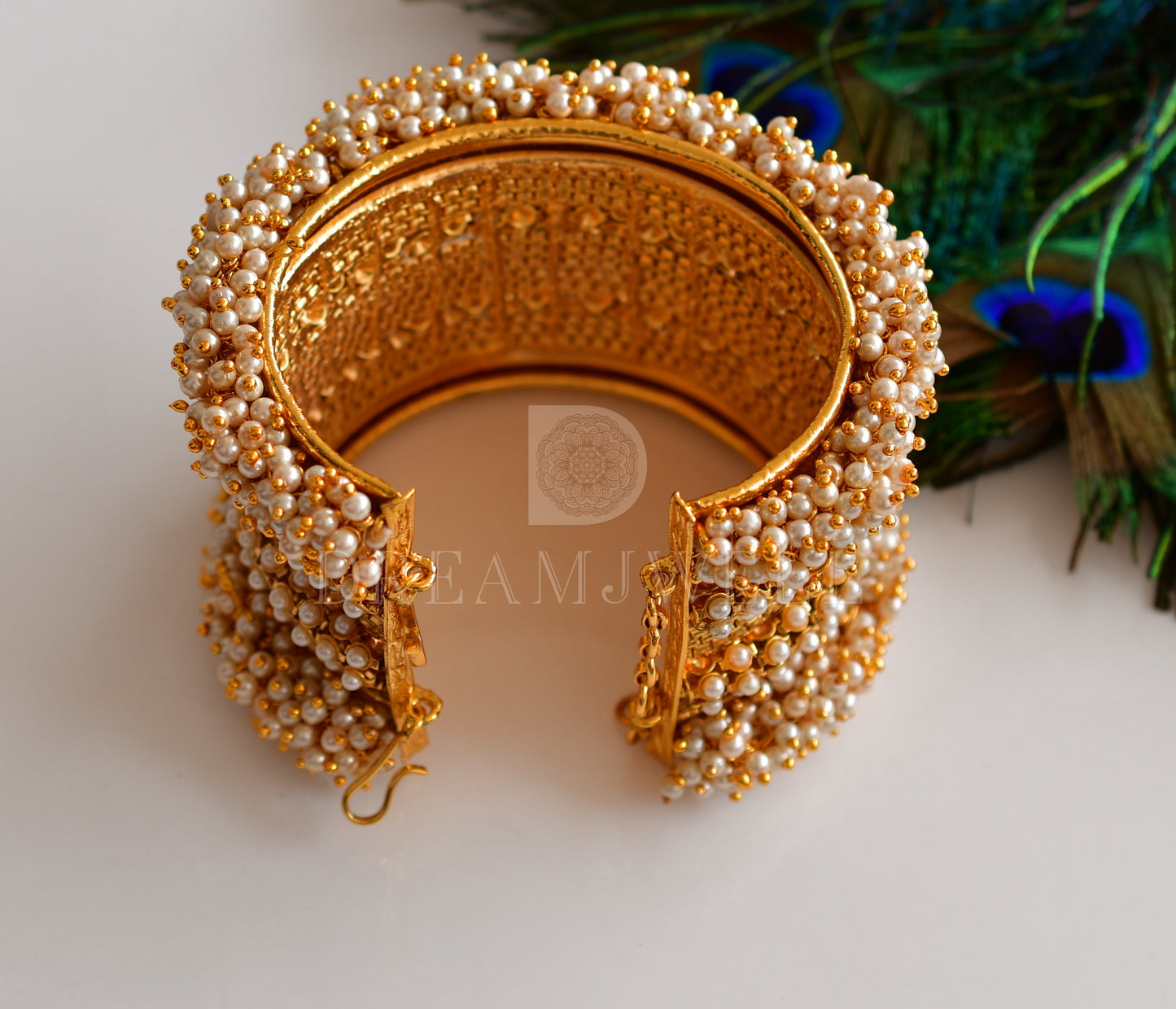 Antique pearl bridal bangle/bracelet(2.6) dj-04250