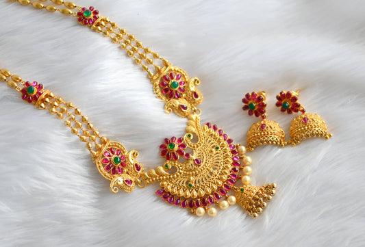 Gold plated kemp-green Long haar set dj-02831