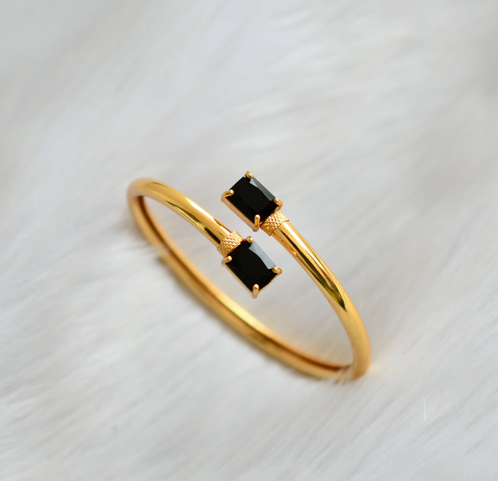 Gold bracelet clearance with black stone