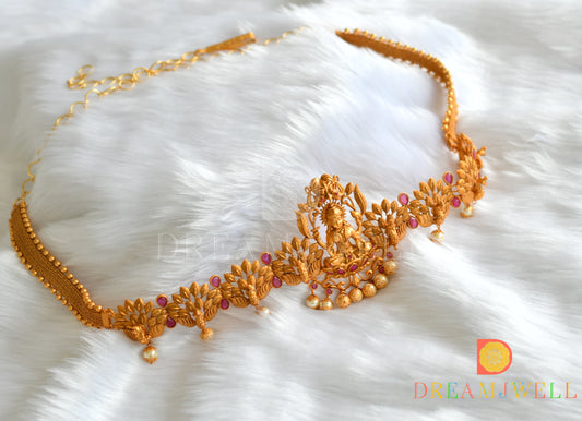 Matte finish ruby Lakshmi bridal waist band dj-10415