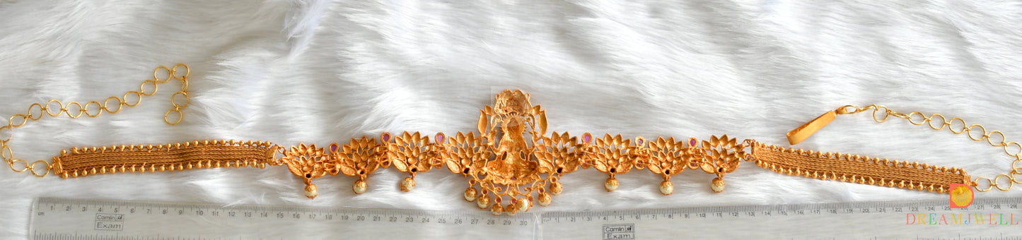 Matte finish ruby Lakshmi bridal waist band dj-10415