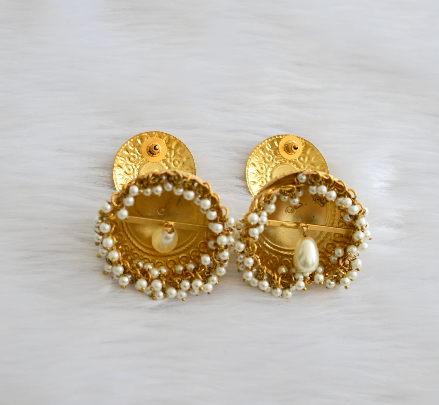 Matte gold tone light weight Big jhumkka dj-02291