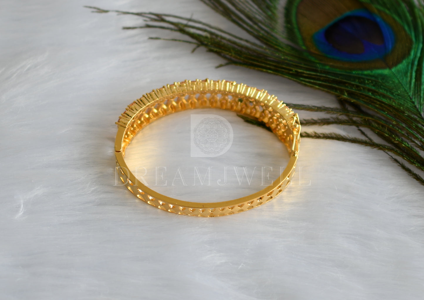 Gold tone cz-gold stone bracelet(2.6) dj-13976