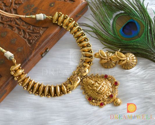 Antique red Lakshmi necklace set dj-01635