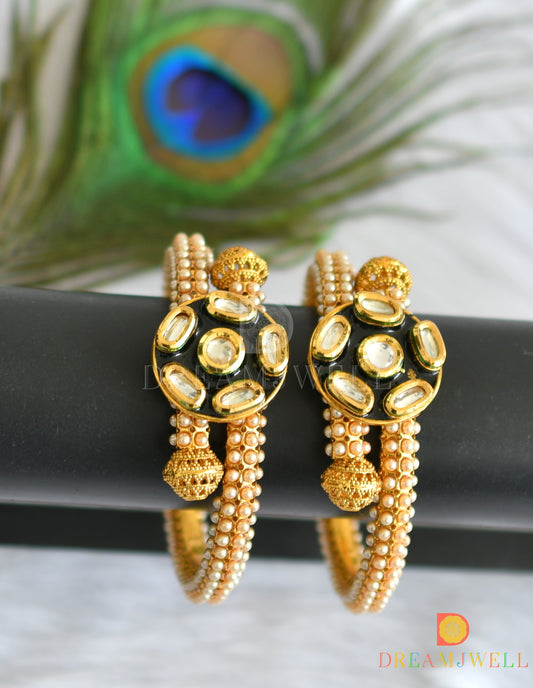 Antique Pearl Kundan kada/Bangles (2.6) dj-07194