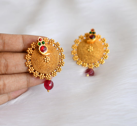 Antique kemp-green Round mango stud/earrings dj-39088