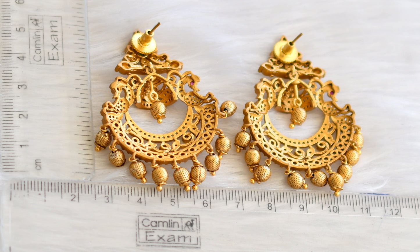 Matte Finish Cz Bali Peacock Earrings dj-31599