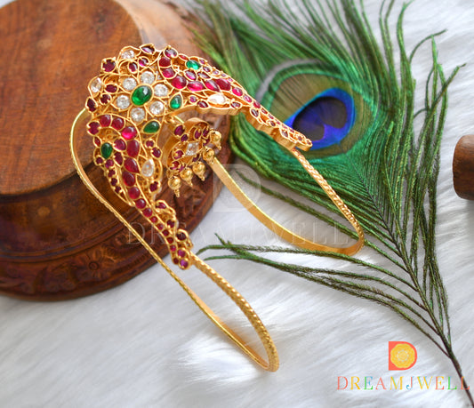 Matte finish kemp-green-white peacock Vanki/Bajuband dj-37483