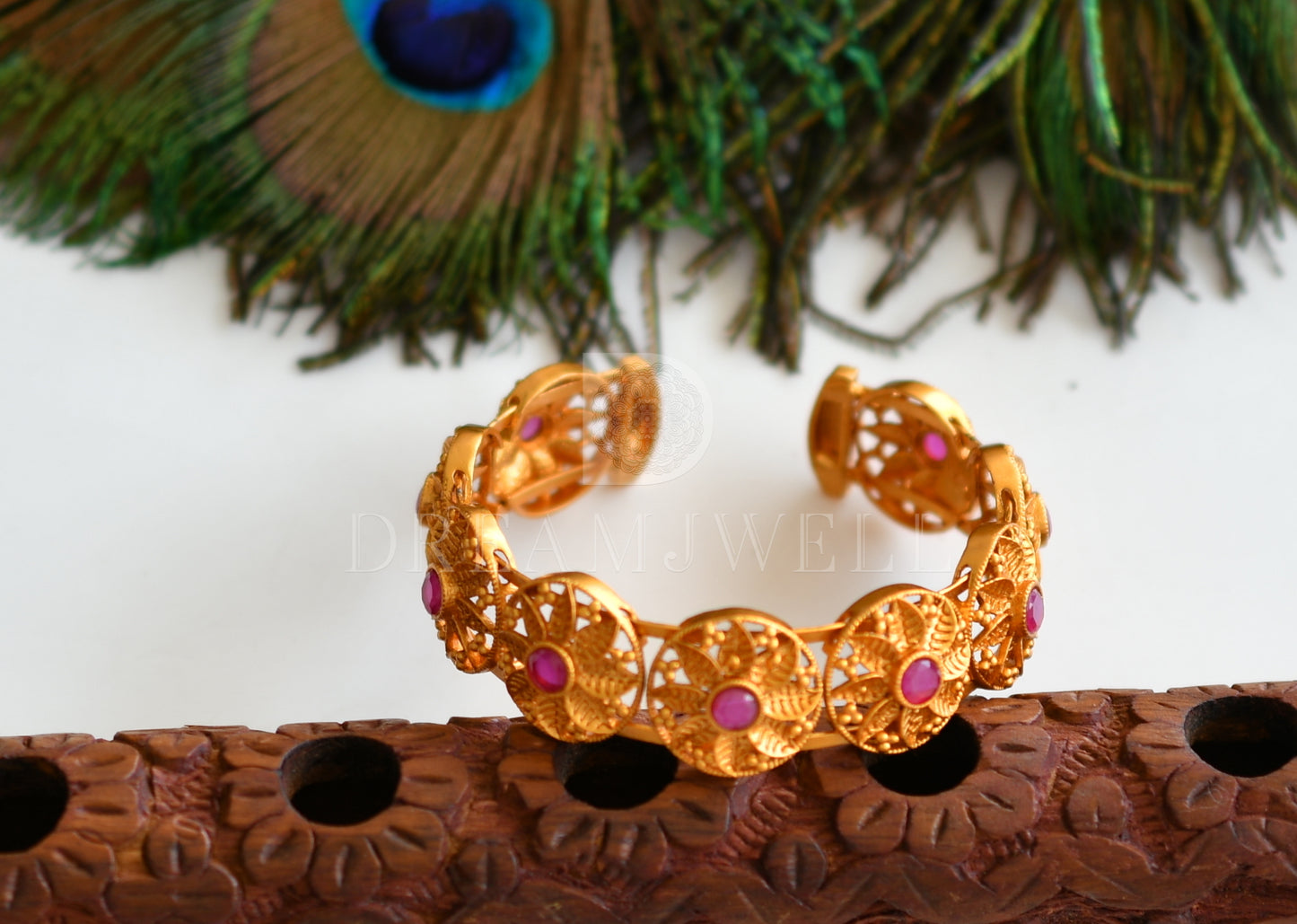 Matte Finish Ruby Open Type Kada dj-13933