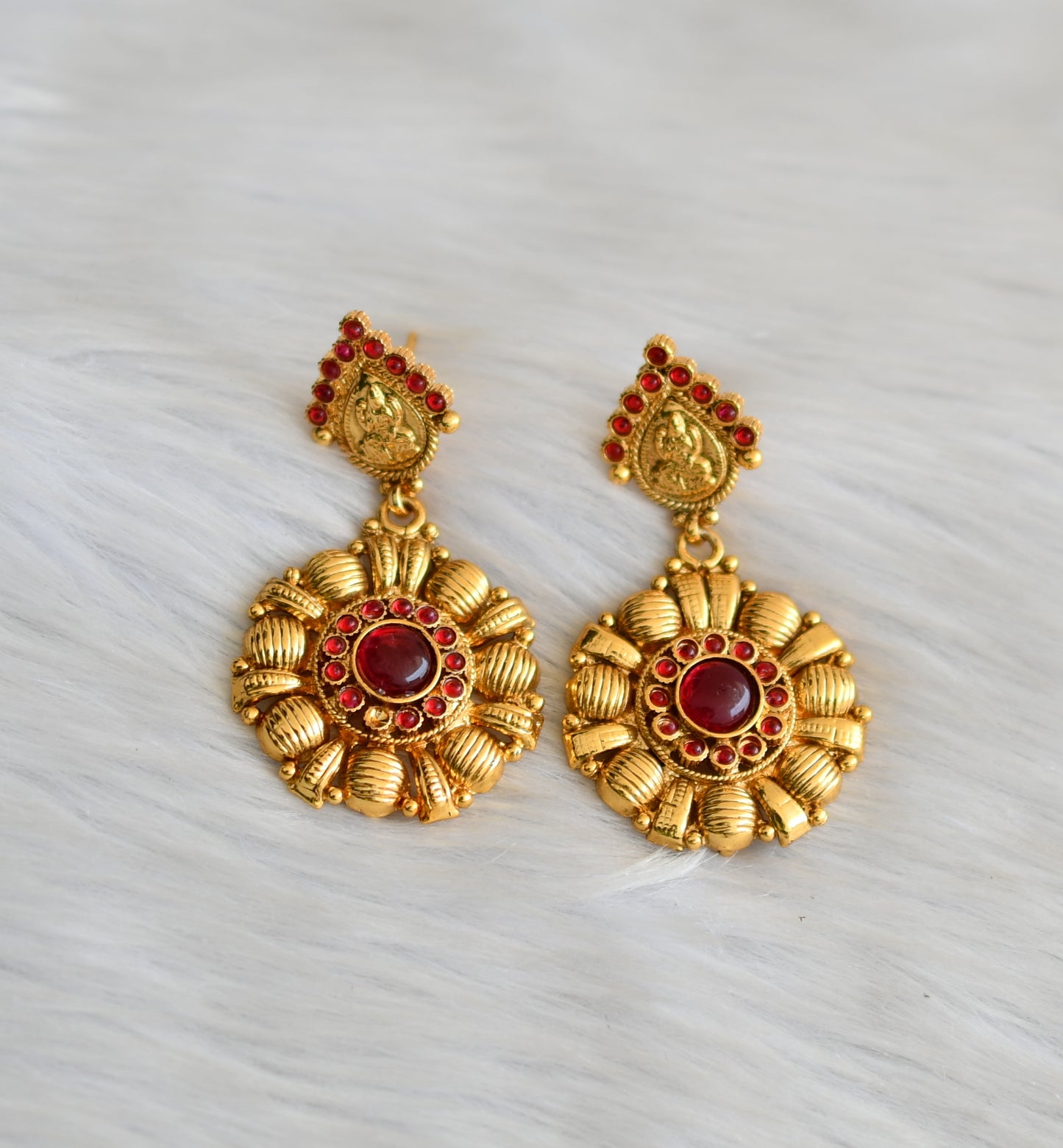 Antique gold tone kemp peacock long haar set dj-03493