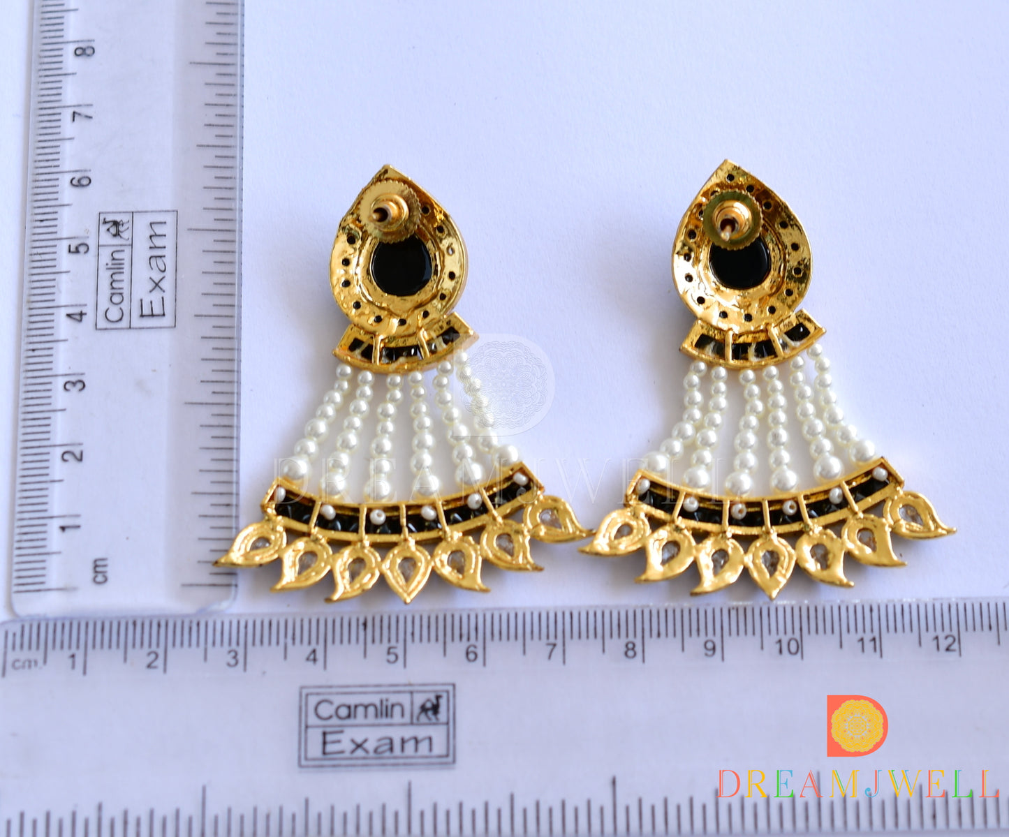 Antique Black Pearl Long Earrings dj-16751