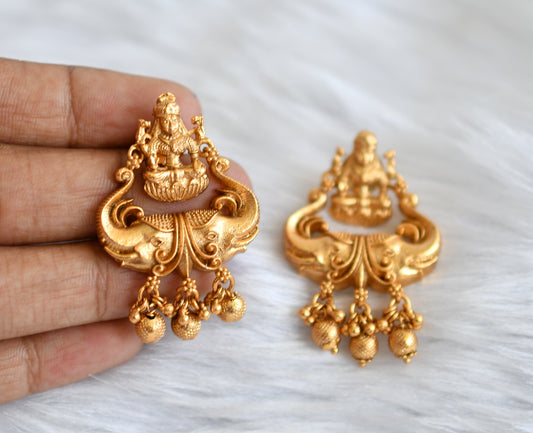 Matte finish Lakshmi-Elephant earrings dj-39103