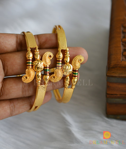 Gold tone mango set of 2 Bangles (2.4) dj-38254