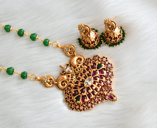 Matte finish real kemp-green Haar set dj-25382