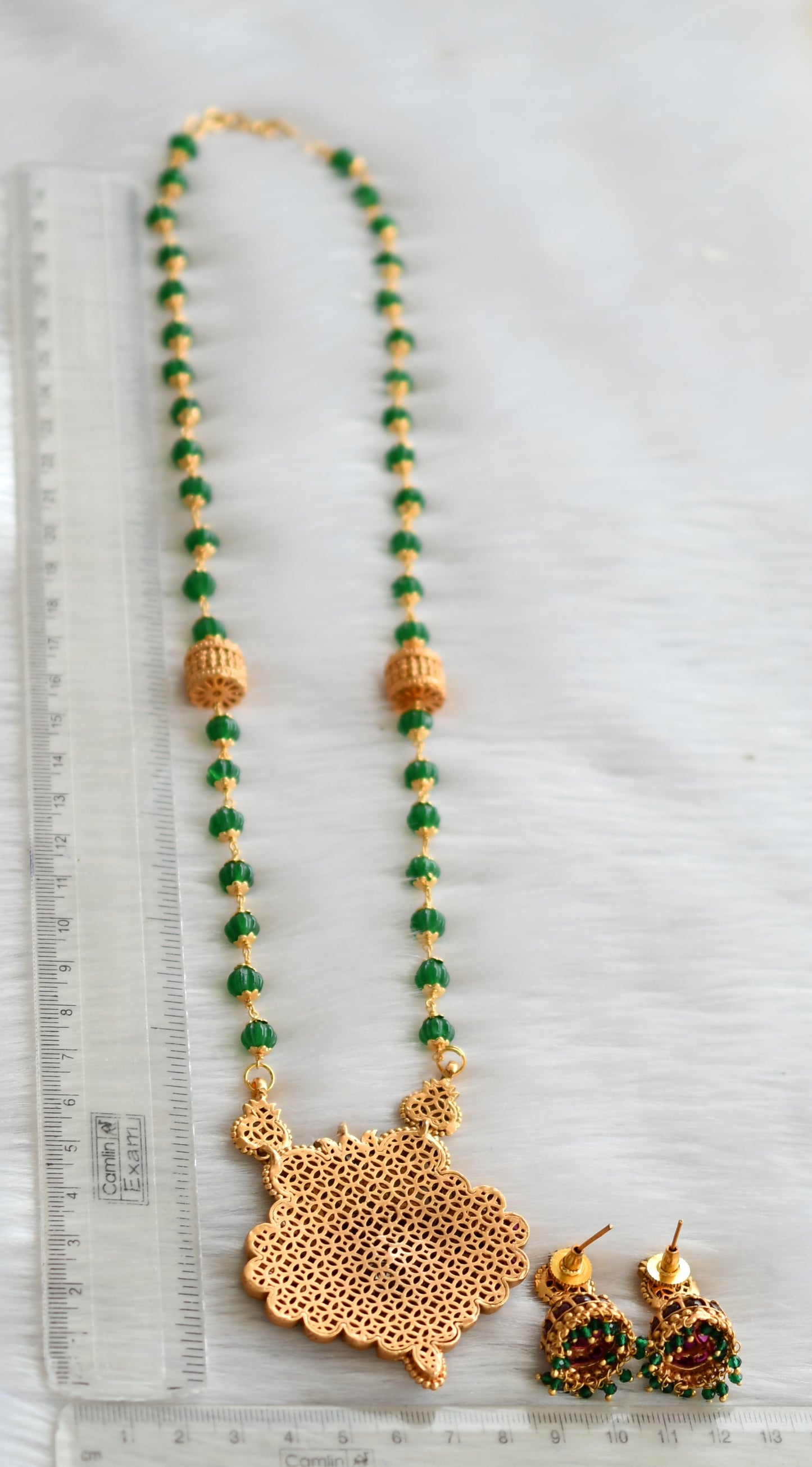 Matte finish real kemp-green Haar set dj-25382